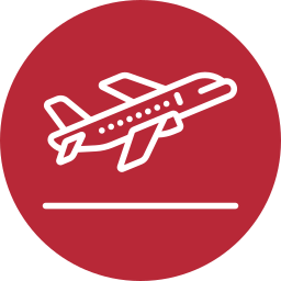 Icono de un avion despegando
